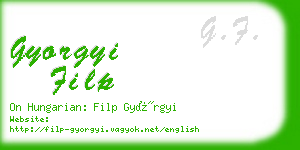 gyorgyi filp business card